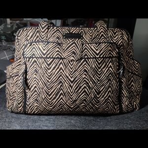 Vera Bradley Tan and Black Chevron Baby Bag